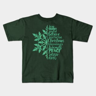 Christmas Typography Kids T-Shirt